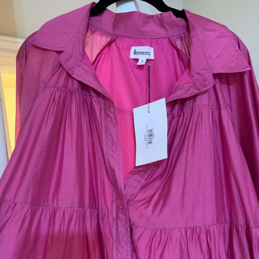 Gorgeous plum berry tiered midi dress- size S
